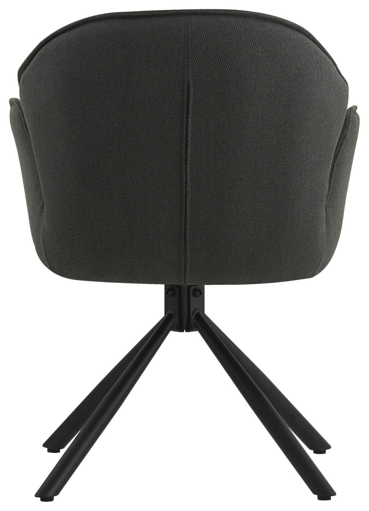 ARMLEHNSTUHL  in Eisen Flachgewebe  - Anthrazit/Schwarz, MODERN, Textil/Metall (45/90/65cm) - Livetastic