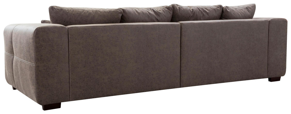 BIGSOFA Flachgewebe Braun  - Beige/Braun, KONVENTIONELL, Holz/Textil (287/69/108cm) - Cantus