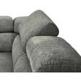 ECKSOFA Dunkelgrau Flachgewebe  - Chromfarben/Dunkelgrau, KONVENTIONELL, Textil/Metall (282/224cm) - Hom`in