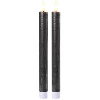 SVIEČKA S LED DIÓDOU  - sivá, Basics, plast/prírodné materiály (2,2/24,5cm) - Ambia Home