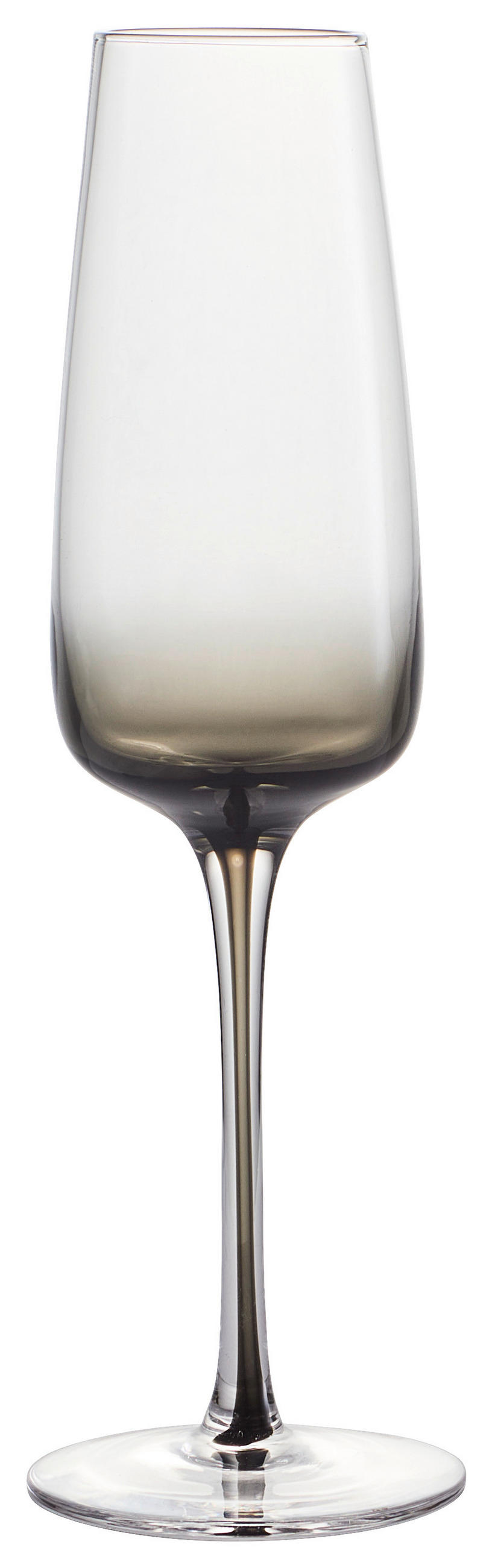 SKLENICE NA SEKT - šedá, Trend, sklo (7/23,2cm) - Novel