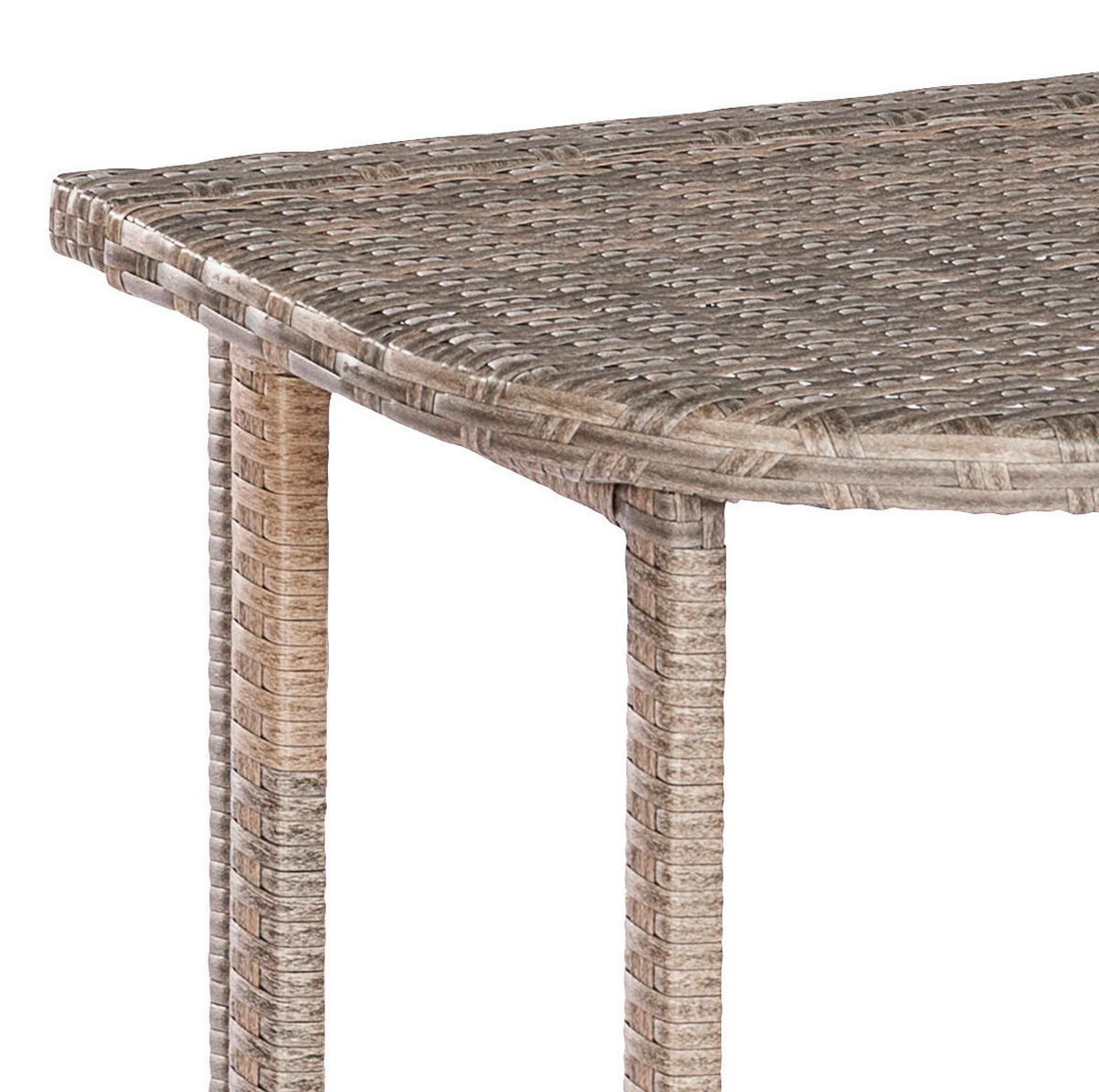 GARTENTISCH Metall, Kunststoff Naturfarben rechteckig  - Naturfarben, KONVENTIONELL, Kunststoff/Metall (90/50/75cm) - Gardenson