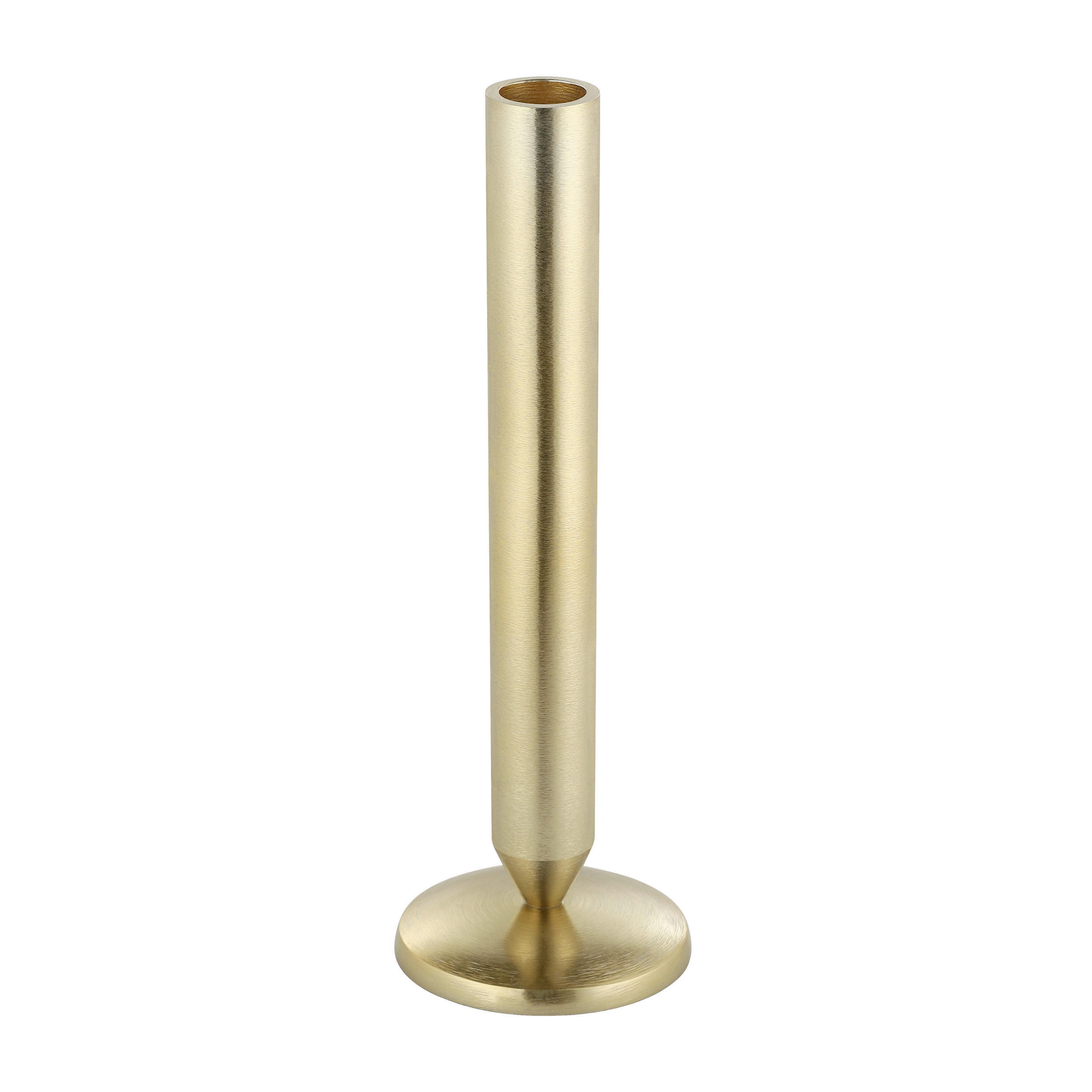 STABKERZENHALTER - Messingfarben, LIFESTYLE, Metall (8/23cm)