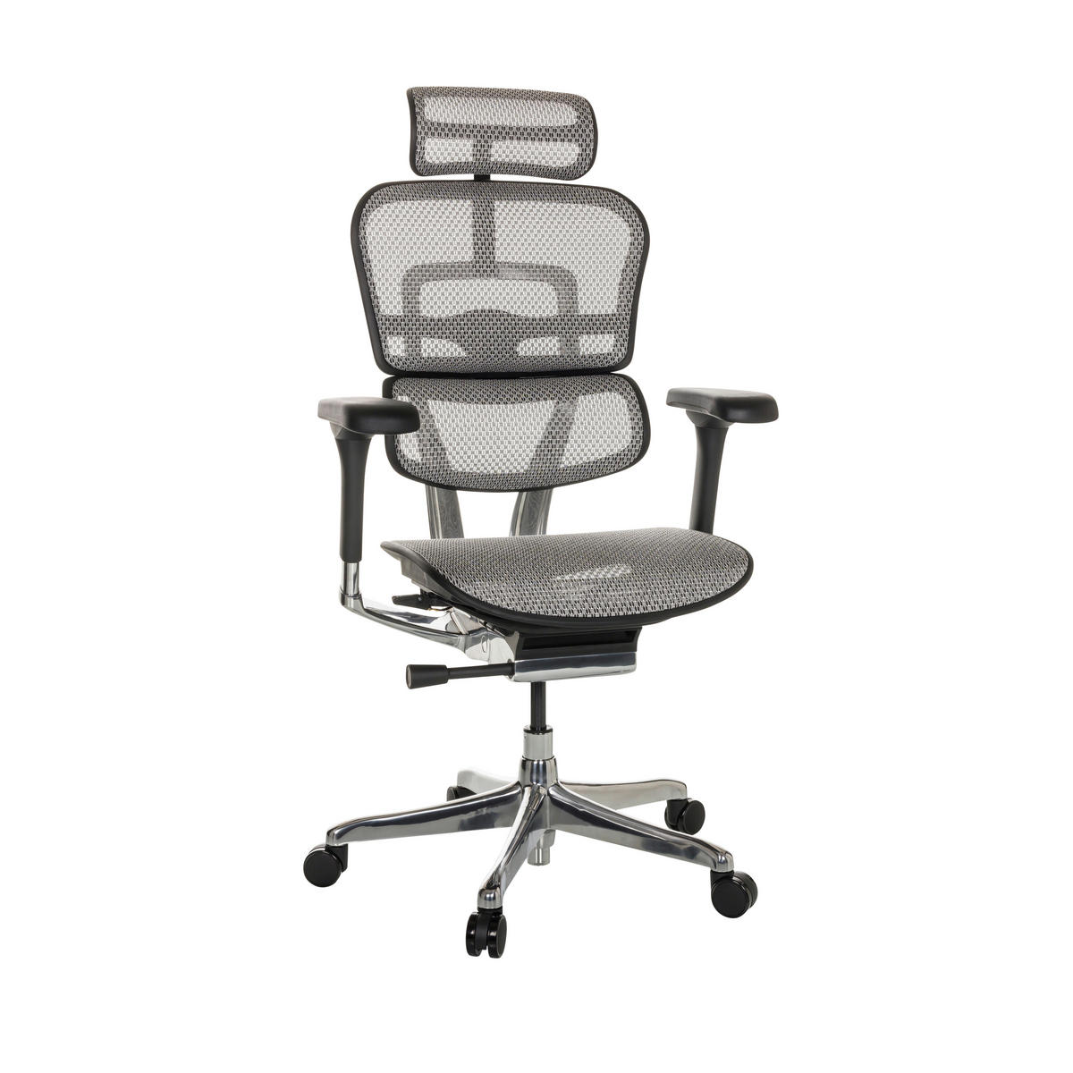 SNURRSTOL  i nät ljusgrå  - ljusgrå/silver, Basics, metall/textil (69/119-144/65cm) - MID.YOU