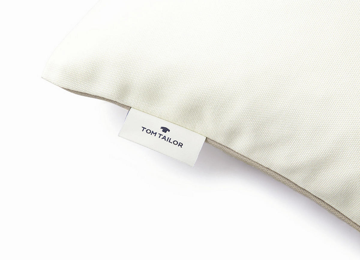 KUDDFODRAL Dove Signature 40/60 cm  - sandfärgad/naturfärgad, Klassisk, textil (40/60cm) - Tom Tailor