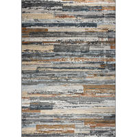 WEBTEPPICH  Wohnzimmer 200/290 cm Canyon Dunkelblau, Dunkelgrau, Rostfarben  - Dunkelgrau/Rostfarben, Design, Kunststoff/Textil (200/290cm) - Novel