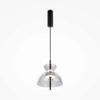PENDELLEUCHTE 25/58 cm  - Schwarz, Trend, Glas/Metall (25/58cm) - MAYTONI