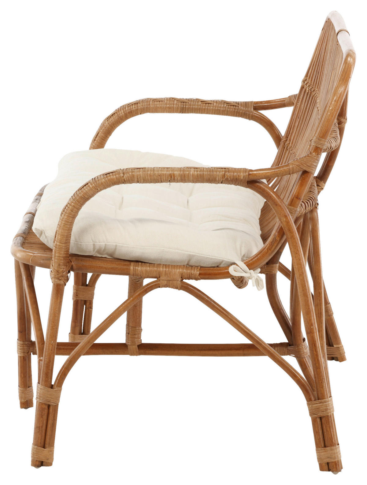 LOUNGESOFA  - Weiß/Naturfarben, KONVENTIONELL, Holz (130/93/82cm) - Gardenson