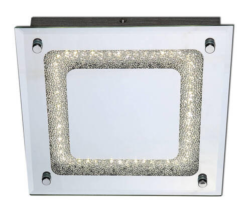 Led-deckenleuchte Thun Ø 24 Cm Quadratisch Mit Kristallglas