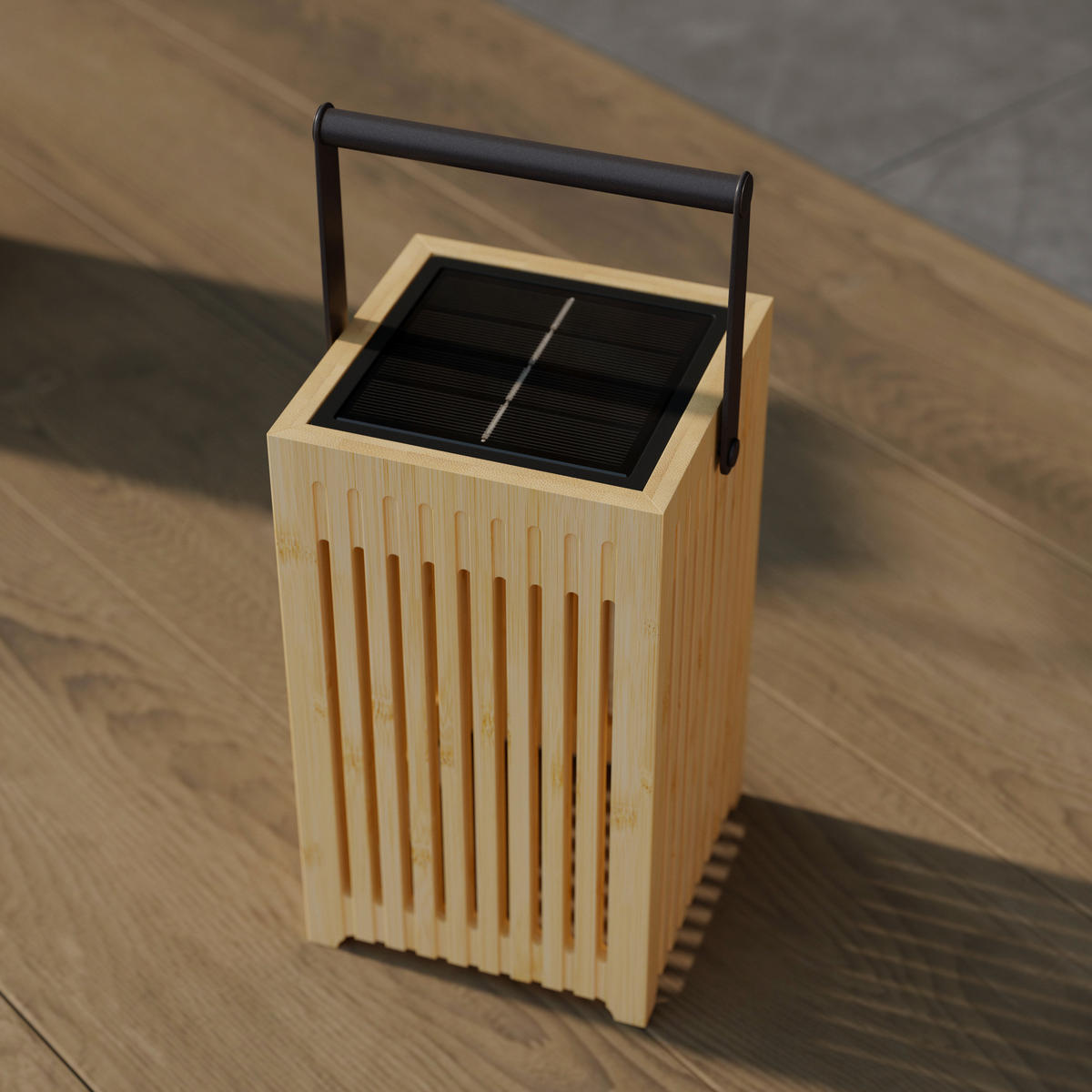 SOLÁRNE SVIETIDLO, 10/10/18 cm - čierna, Design, kov/drevo (10/10/18cm) - Ambia Garden