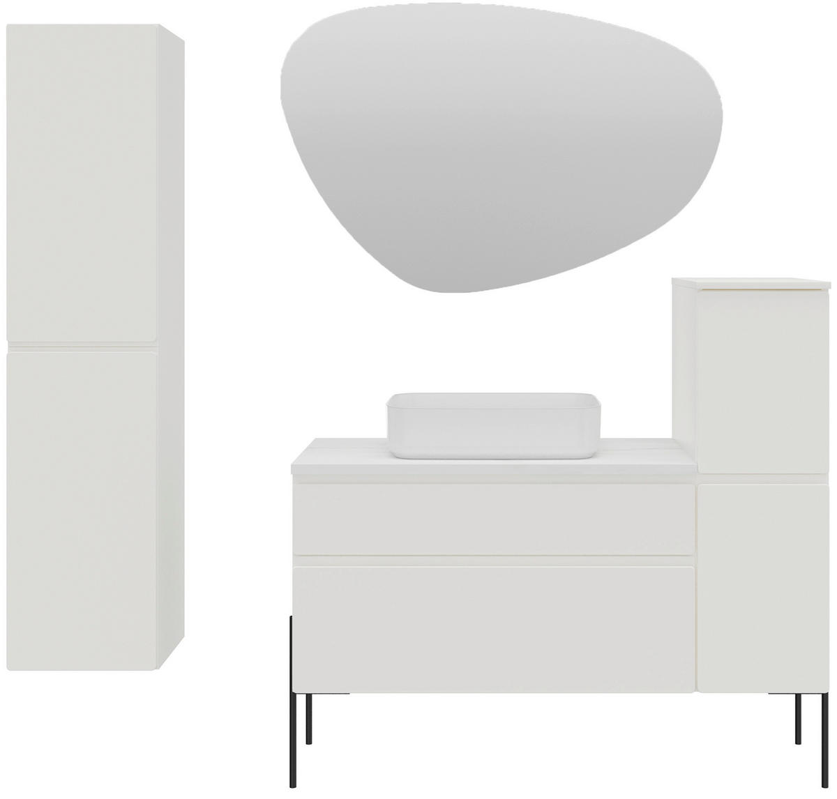MIDISCHRANK 31/90/47 cm  - Weiß, MODERN, Holzwerkstoff (31/90/47cm) - Welnova