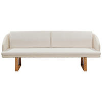 SITZBANK 235/91/68 cm Flachgewebe Naturfarben Eiche massiv  - Eichefarben/Beige, Design, Holz/Textil (235/91/68cm) - Lomoco