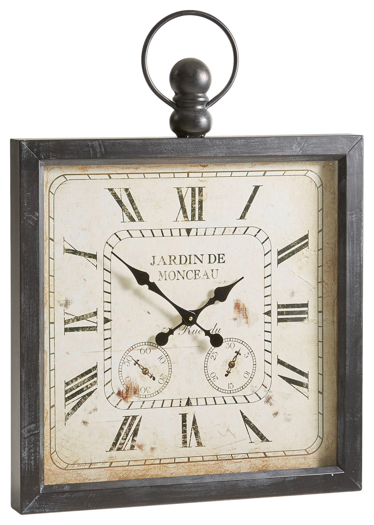 ZIDNI SAT        60/79,5 cm  - siva, Osnovno, papir/staklo (60/79,5cm) - Ambia Home