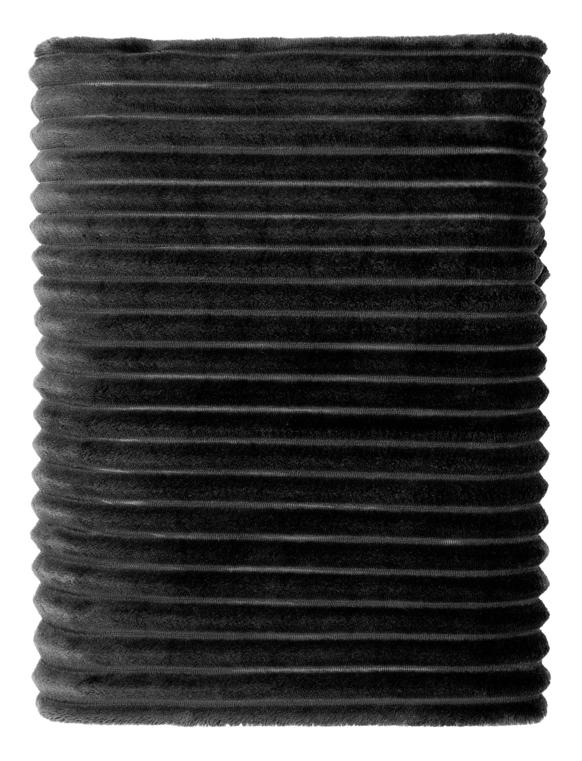 PLÉD 240/220 cm  - fekete, Basics, textil (240/220cm)