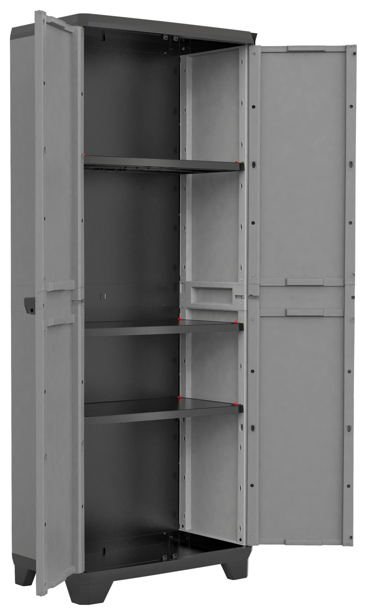 VÍCEÚČELOVÁ SKŘÍŇ - šedá/černá, Design, plast (68/173/39cm) - Keter