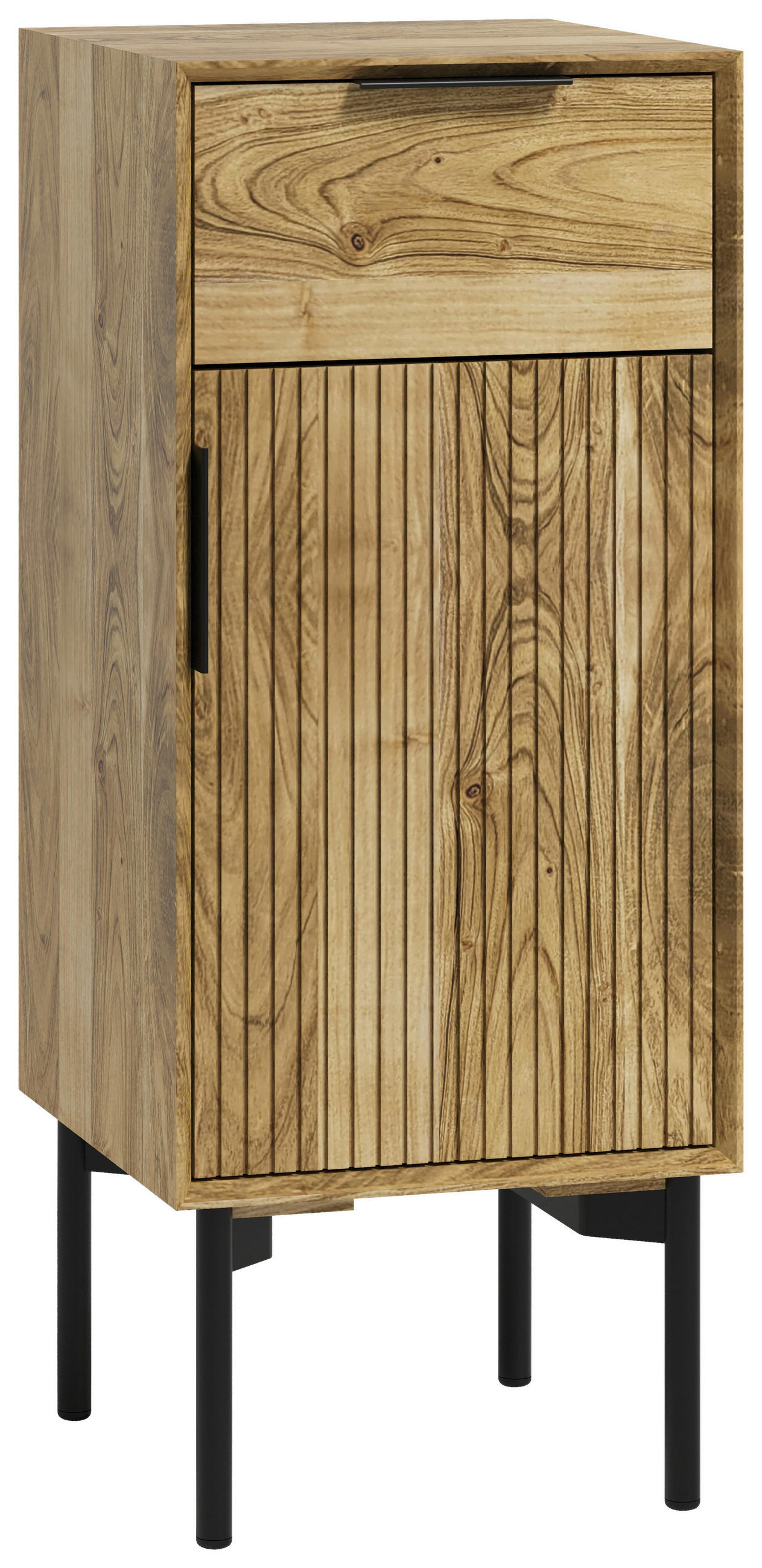 UNTERSCHRANK 41/101/42 cm   - Schwarz/Naturfarben, Natur, Holz/Metall (41/101/42cm) - Livetastic