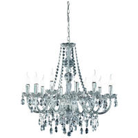 KRONLEUCHTER 76/165 cm    - Chromfarben/Transparent, Design, Kunststoff/Metall (76/165cm) - P & B