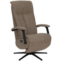 RELAXSESSEL Webstoff    - Taupe/Schwarz, Design, Holz/Textil (67/114/84cm) - Livetastic