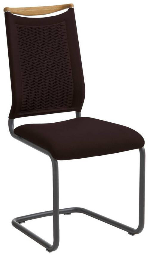 SCHWINGSTUHL  in Flachgewebe, Netz  - Eichefarben/Anthrazit, Design, Holz/Textil (47/99,0/59cm) - Venjakob