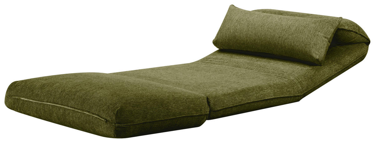 FOTELJA NA RAZVLAČENJE metal, tekstil  maslinasto zelena   - maslinasto zelena, Design, metal/tekstil (78/72/85cm) - Livetastic