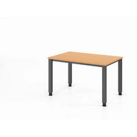 SCHREIBTISCH 120/80/68,5-81 cm Graphitfarben, Buchefarben  - Buchefarben/Graphitfarben, Basics, Holzwerkstoff/Metall (120/80/68,5-81cm) - Venda