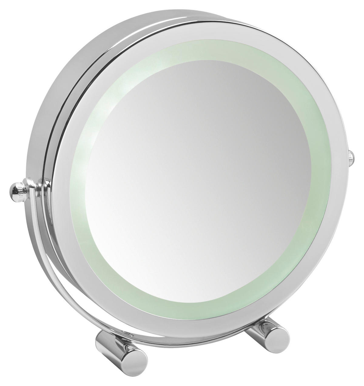 LEUCHTSPIEGEL 20/19,5/4 cm  - Chromfarben, Basics, Glas/Metall (20/19,5/4cm) - Kleine Wolke