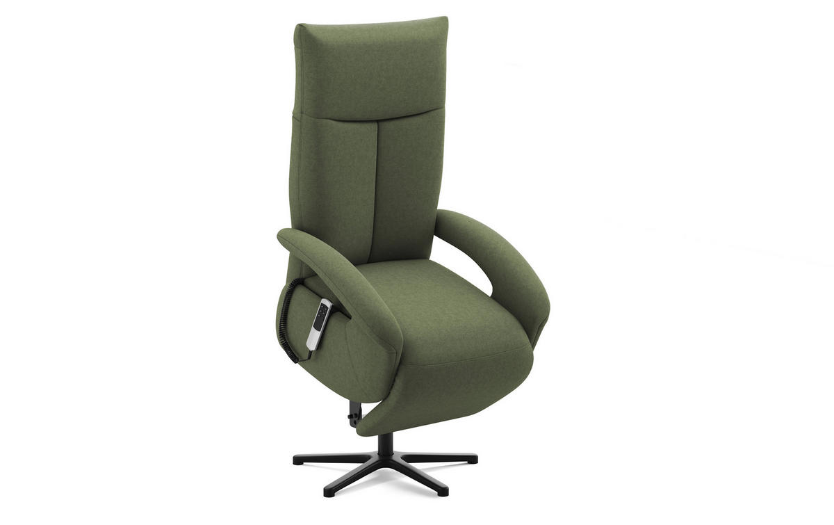 SESSEL in Flachgewebe Olivgrün  - Schwarz/Olivgrün, Konventionell, Textil/Metall (74/112/82cm) - Sit & More