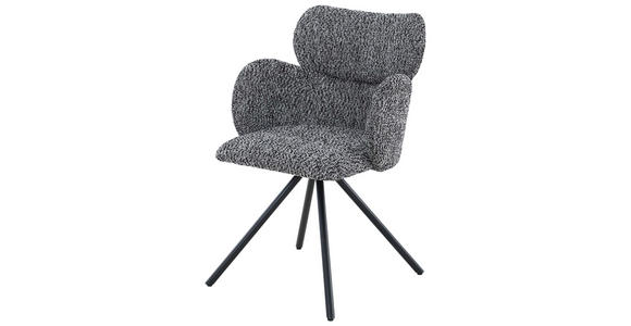 ARMLEHNSTUHL   Webstoff  Schwarz  - Schwarz, Design, Textil/Metall (56/84,5/61cm) - Carryhome