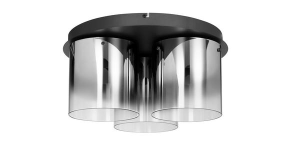 LED-DECKENLEUCHTE 49/25 cm   - Schwarz, Design, Glas/Metall (49/25cm) - Dieter Knoll