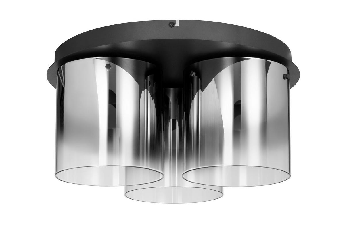 Plafonieră Cu Led - negru, Design, sticlă/metal (49/25cm) - Dieter Knoll