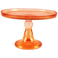 PODNOS NA DORT, sklo, 28 cm - oranžová, Lifestyle, sklo (28cm) - Ambia Home