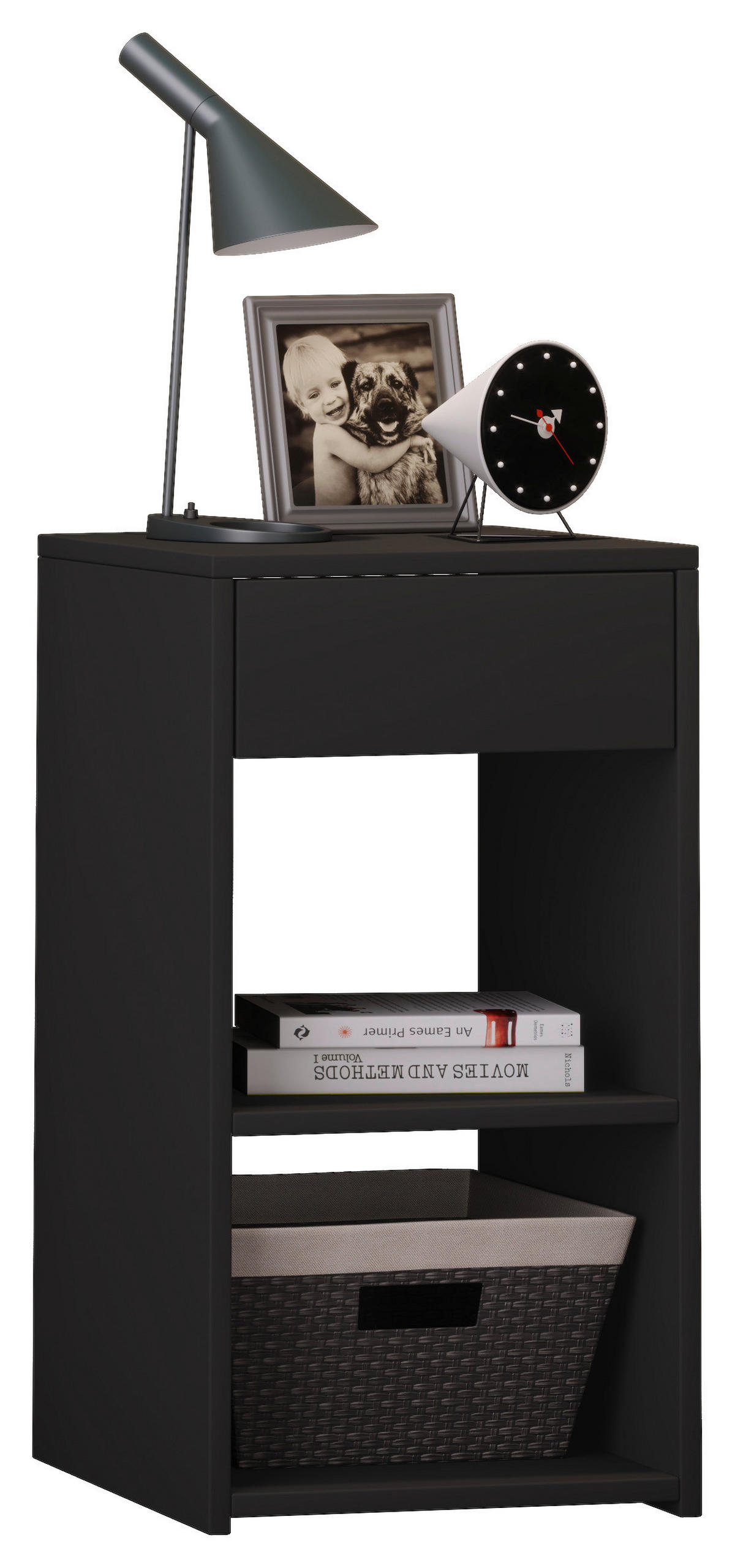 NACHTTISCH 35/65/35 cm  Schwarz  - Schwarz, Konventionell, Holzwerkstoff (35/65/35cm) - MID.YOU