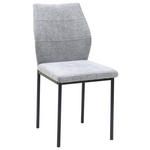 STUHL Samt Grau  - Schwarz/Grau, Design, Textil/Metall (44/88/57cm) - Carryhome