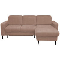 ECKSOFA FABIO Rostfarben Chenille Bettkasten, Kopfteilverstellung  - Rostfarben/Schwarz, Design, Textil/Metall (174/223cm) - Livetastic