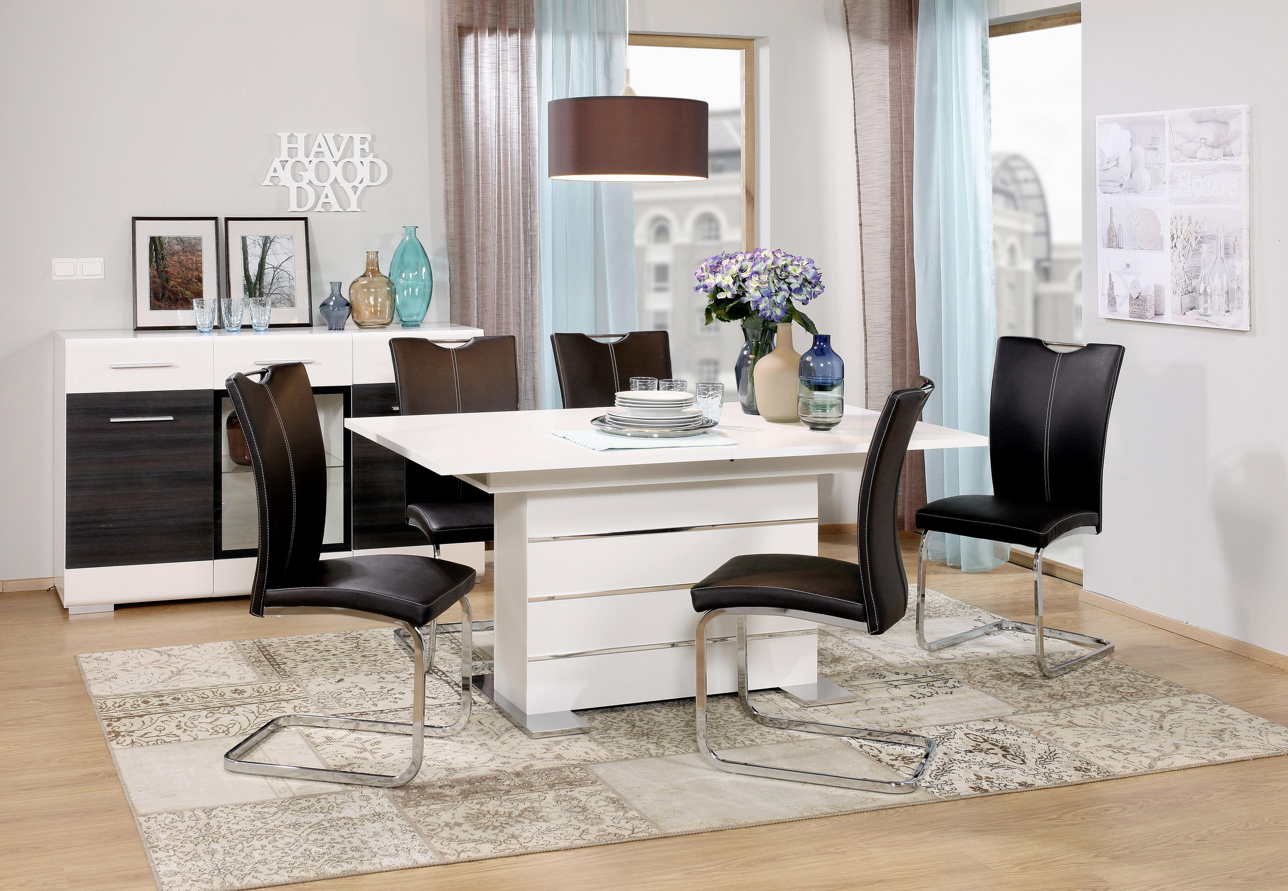 TRPEZARIJSKI STO  bela   - bela, Dizajnerski, pločasti materijal (160/200/90/75cm) - Xora