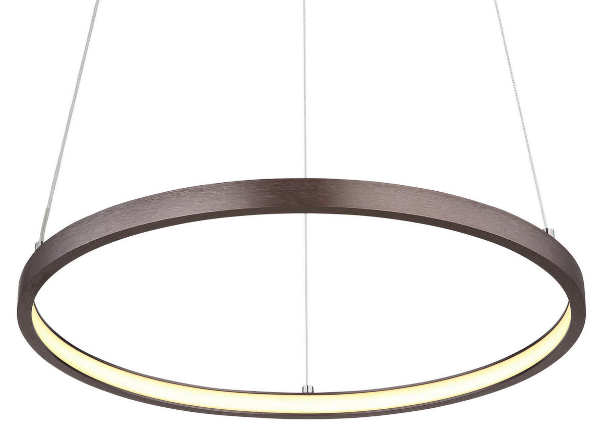 LED FÜGGŐLÁMPA 38,5/120 cm  - barna/opál, Design, műanyag/fém (38,5/120cm) - Globo