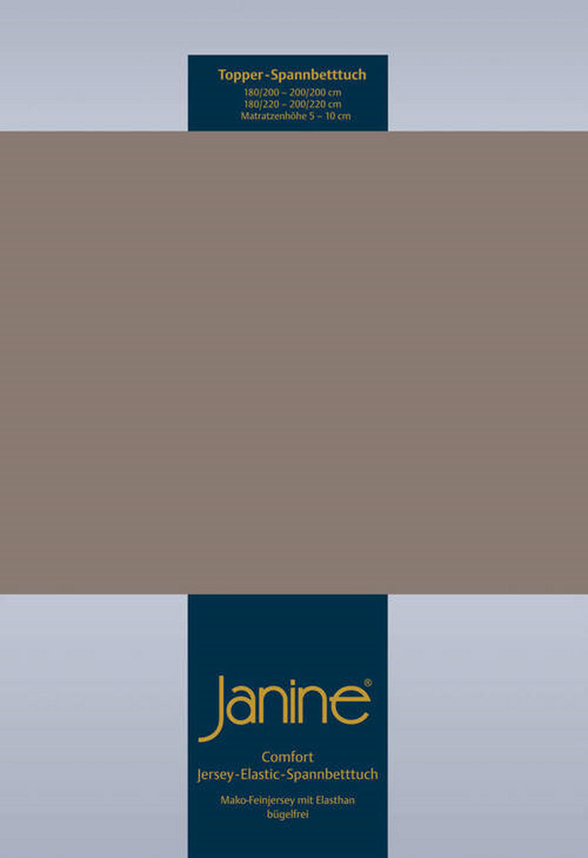 TOPPER-SPANNBETTTUCH Jersey  - Taupe, Basics, Textil (100/200/10cm) - Janine