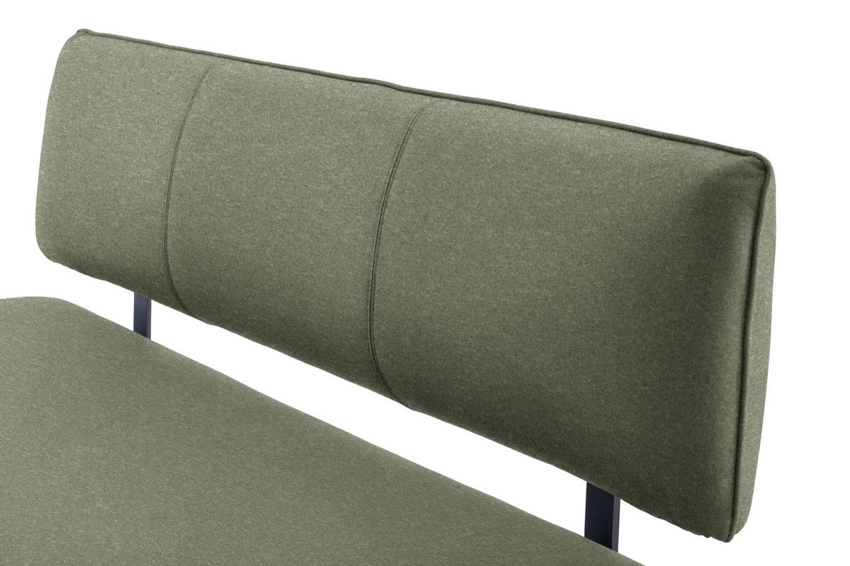 SITZBANK 180/86,5/60 cm  in Grün, Schwarz  - Schwarz/Grün, Design, Textil/Metall (180/86,5/60cm) - Cantus