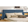 BETT 200/200 cm  in Zirbelkieferfarben, Blau  - Blau/Zirbelkieferfarben, Natur, Holz/Textil (200/200cm) - Valnatura