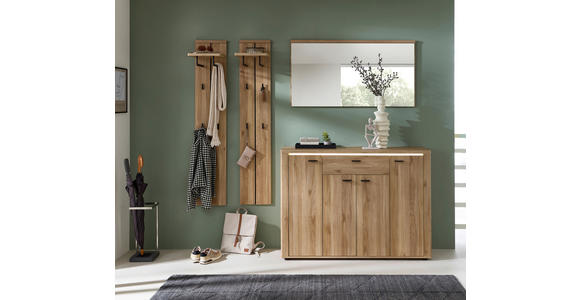 WANDSPIEGEL 122/65/2 cm - Eichefarben, KONVENTIONELL, Glas/Holzwerkstoff (122/65/2cm) - Xora