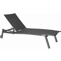 GARTENLIEGE 70/38/201 cm  - Silberfarben/Graphitfarben, KONVENTIONELL, Textil/Metall (70/38/201cm) - Stern