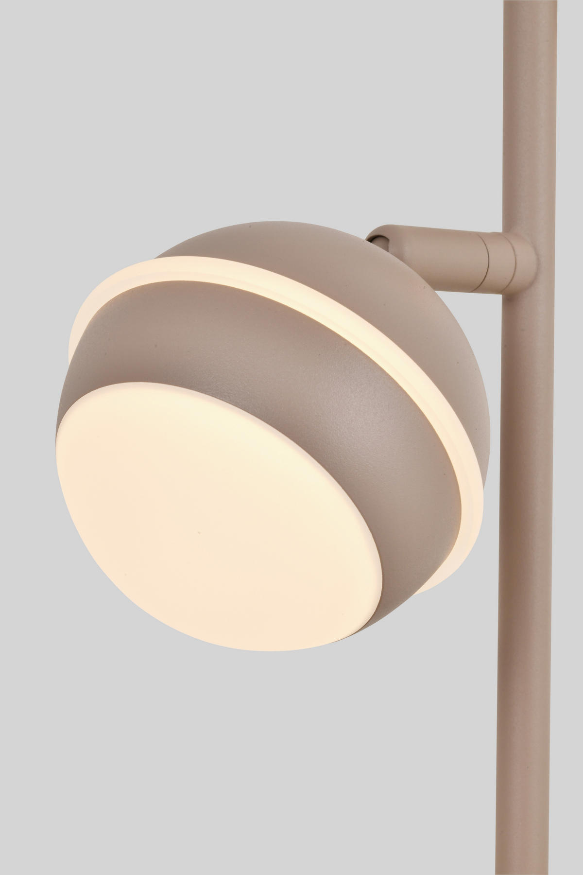 LED-TISCHLEUCHTE Biarritz 24/42/15 cm  - Sandfarben/Schwarzchrom, Design, Kunststoff/Metall (24/42/15cm)