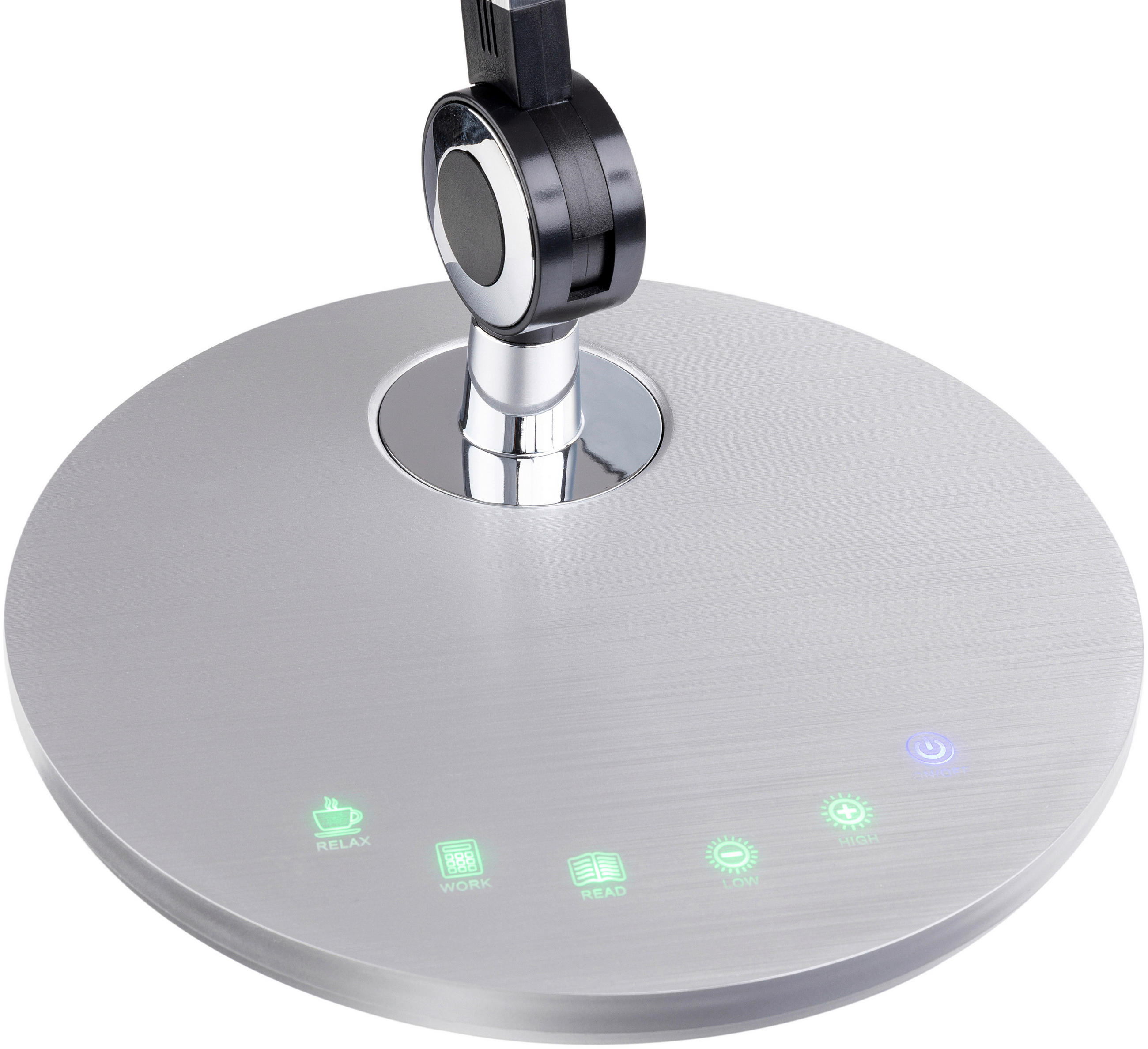 LED-SCHREIBTISCHLEUCHTE Straight 20/49/20 cm   - Silberfarben, Basics, Kunststoff (20/49/20cm) - Novel