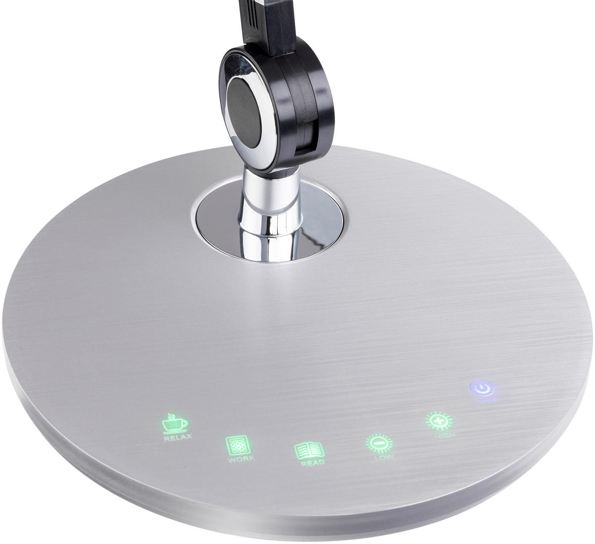 LED-SCHREIBTISCHLEUCHTE Straight 20/49/20 cm   - Silberfarben, Basics, Kunststoff (20/49/20cm) - Novel