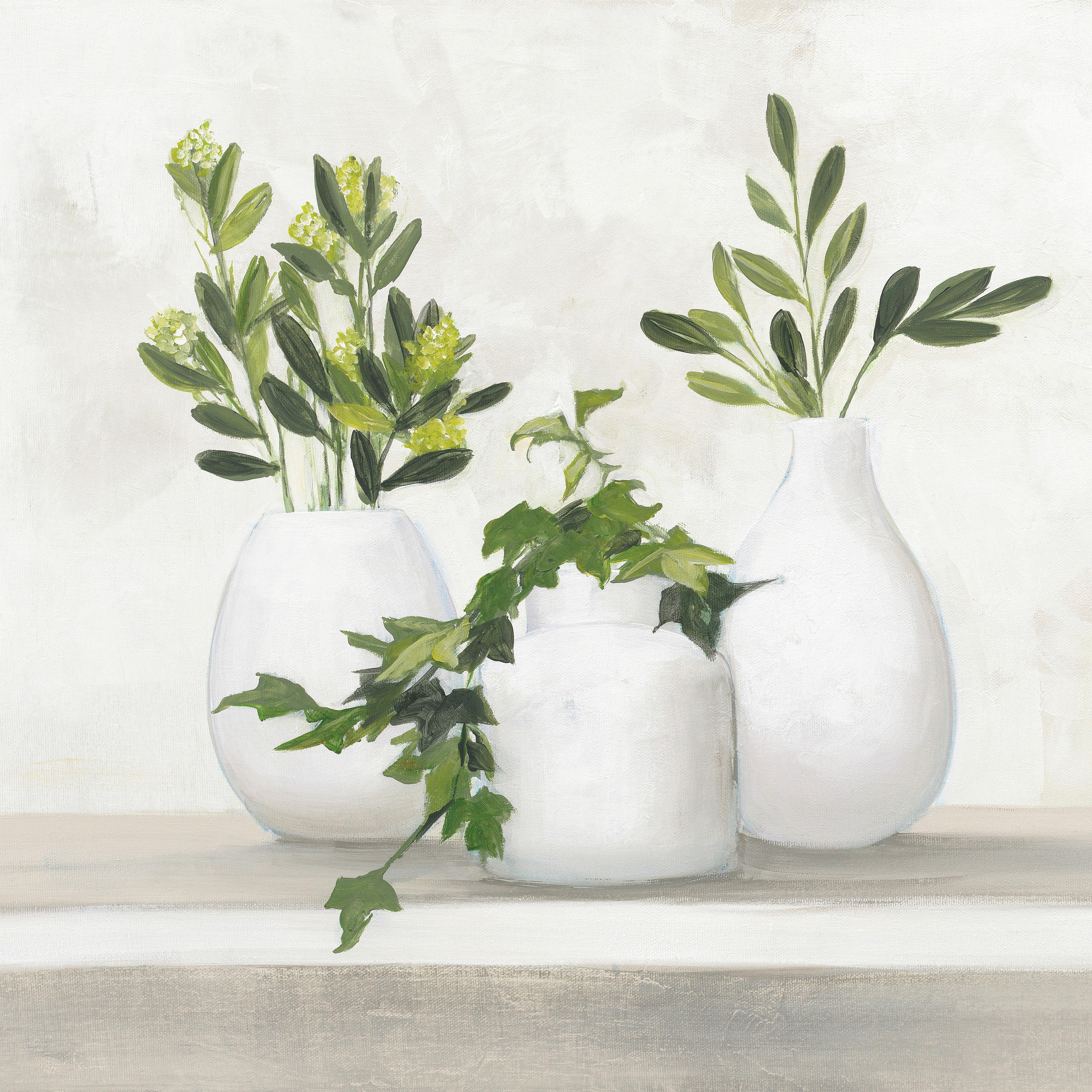 KEILRAHMENBILD Stillleben, Blumen 55/55 cm  - Multicolor, Natur, Holz/Papier (55/55cm)