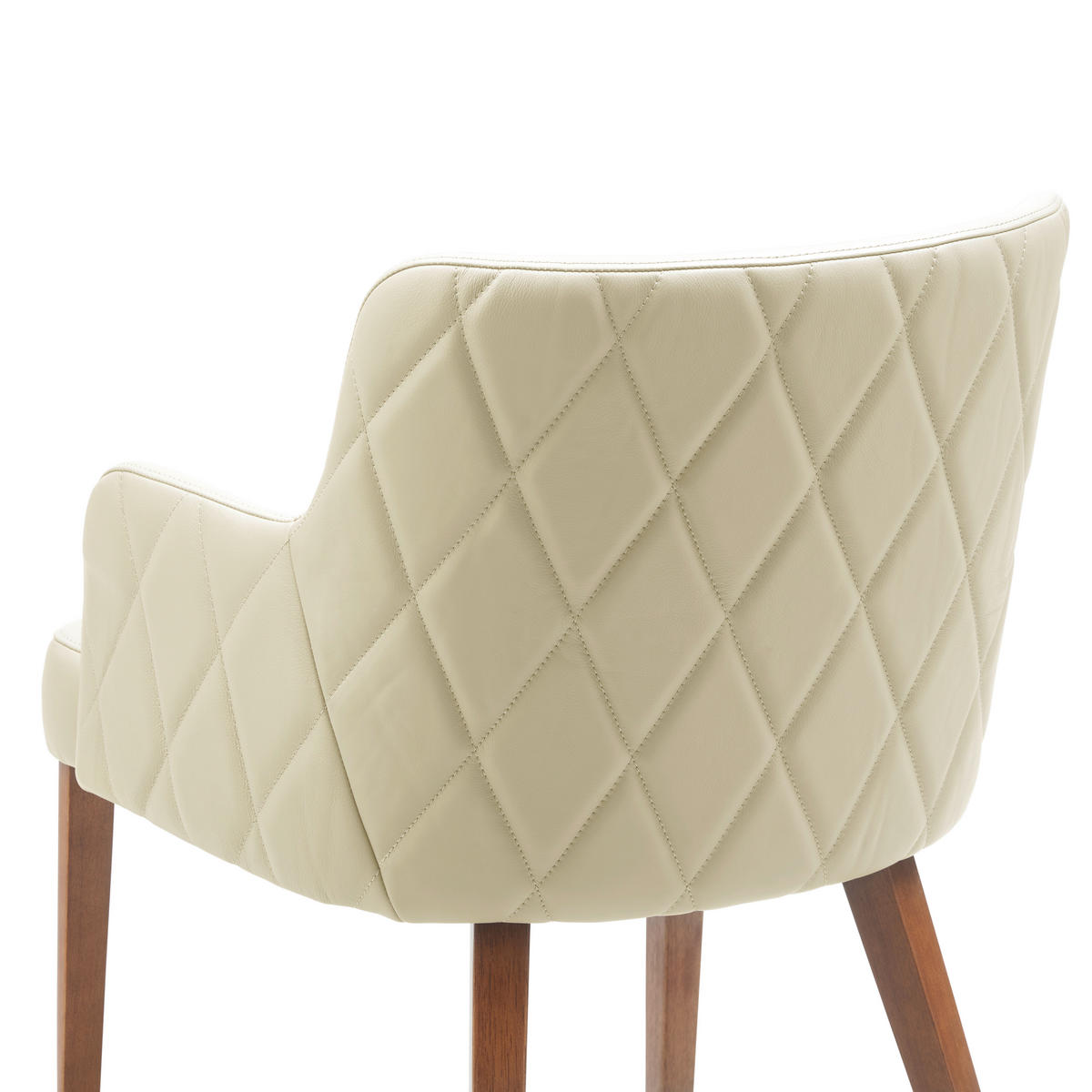 ARMLEHNSTUHL  in Echtleder pigmentiert  - Greige/Beige, KONVENTIONELL, Leder/Holz (57/81/60cm) - Livetastic