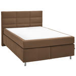 BOXSPRINGBETT 140/200 cm  in Sandfarben  - Sandfarben/Alufarben, KONVENTIONELL, Textil/Metall (140/200cm) - Dieter Knoll