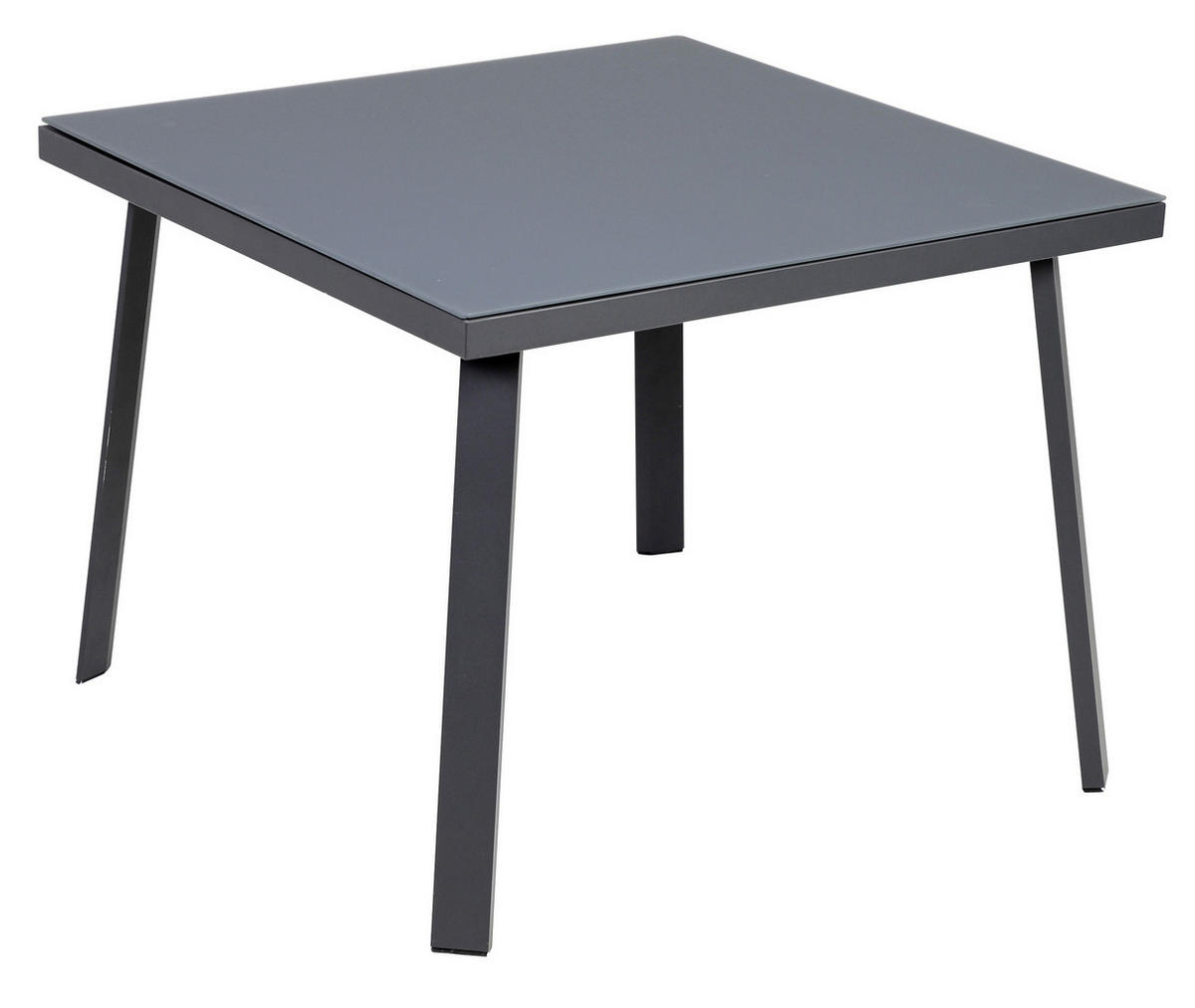LOUNGEGARNITUR 4-teilig   131,5/77/72 cm Aluminium  - Anthrazit, Basics, Glas/Textil (131,5/77/72cm) - Gardenson
