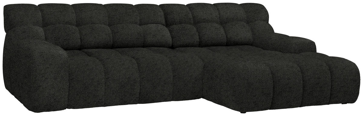 ECKSOFA in Webstoff Schwarz  - Schwarz, Modern, Kunststoff/Textil (297/180cm) - Welnova
