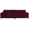 ECKSOFA  in Flachgewebe Rot  177/253 cm  - Rot/Schwarz, Design, Textil/Metall (177/253cm) - Dieter Knoll